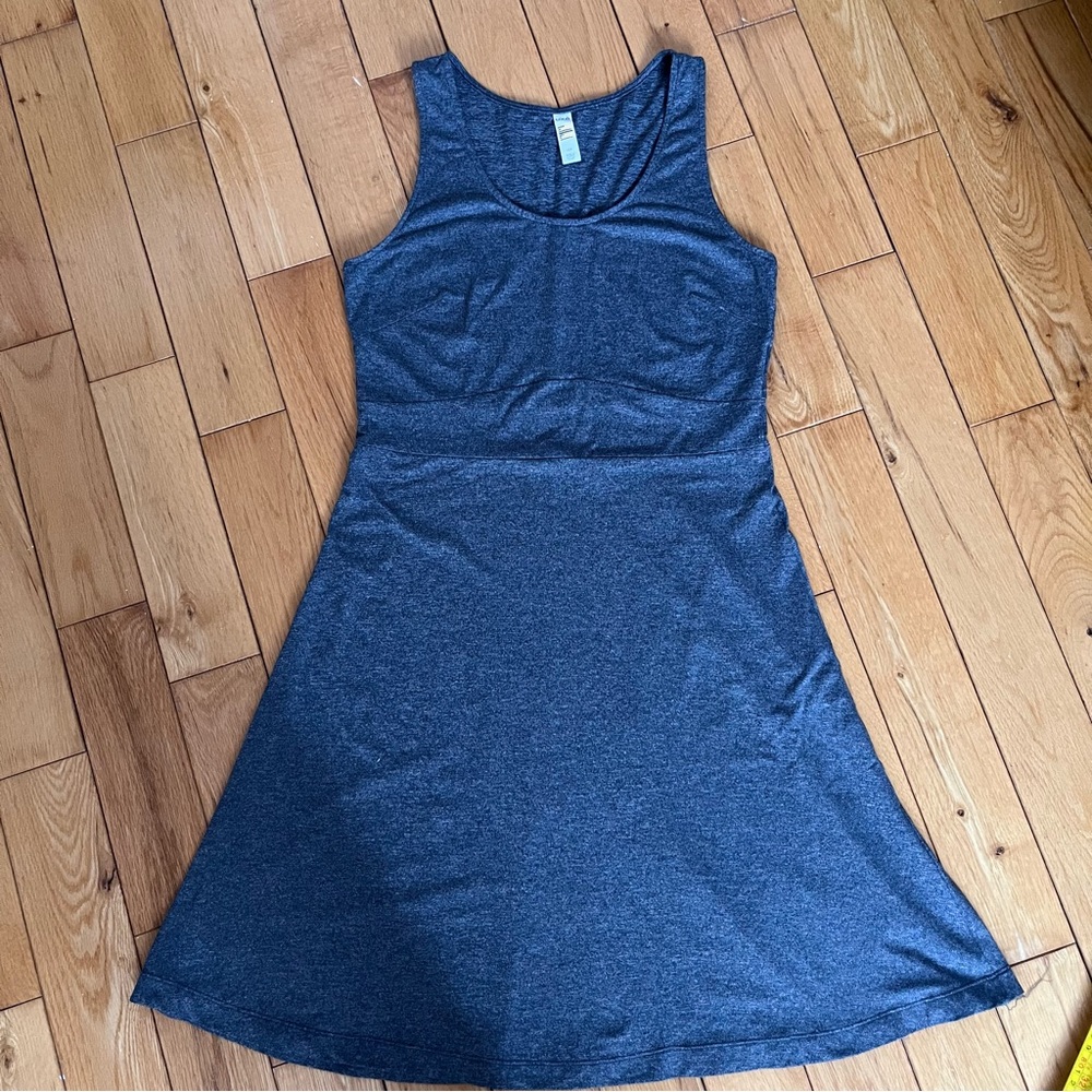 Lole Gray Halter A-line Midi Dress
